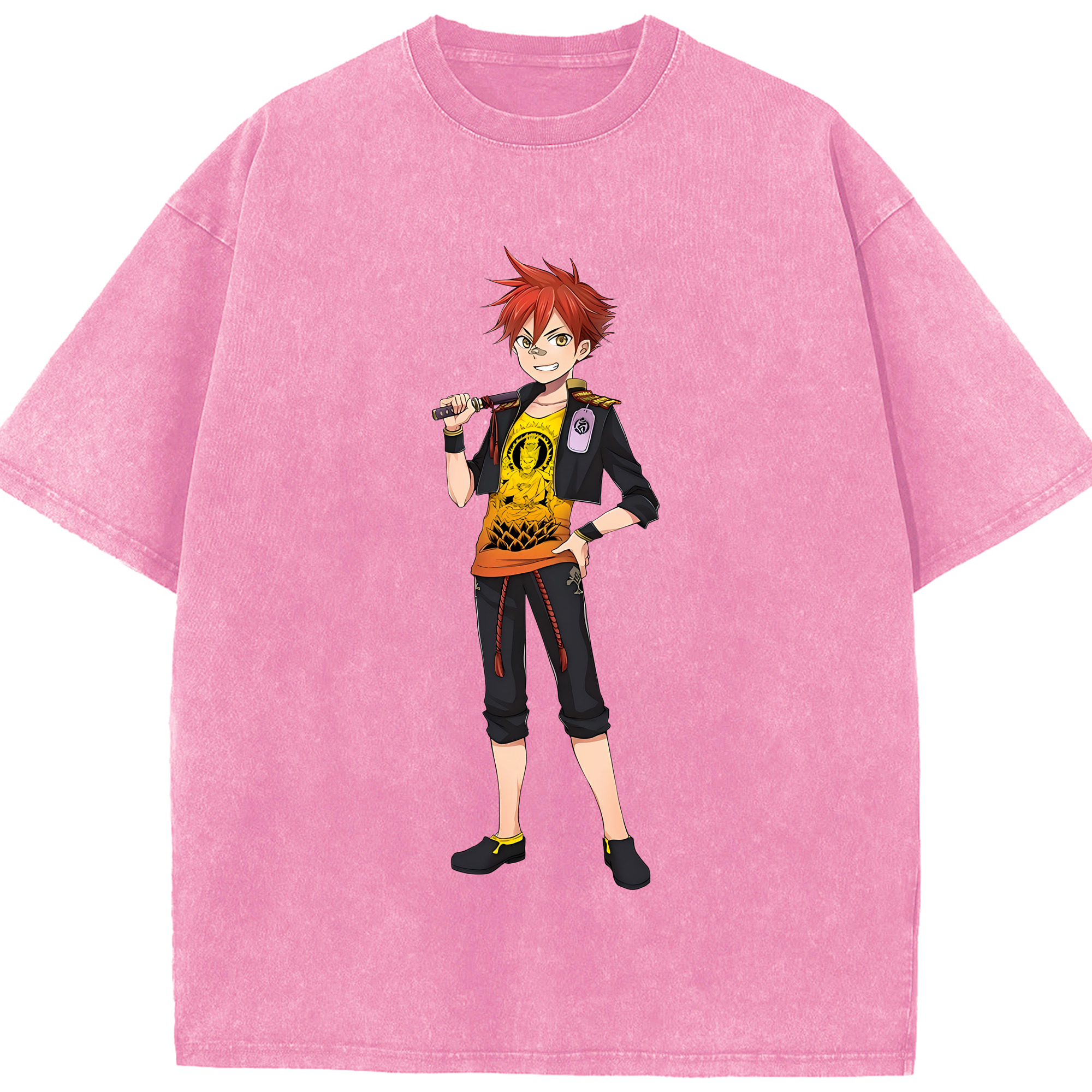 （画像用） 刀剣乱舞 Touken Ranbu 綿100% ヴィンテージ風 半袖Tシャツ（フロントプリント）